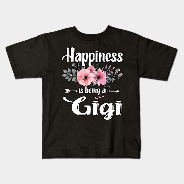 Happiness Is Being A Gigi Mother's Day Gift Kids T-Shirt by flandyglot